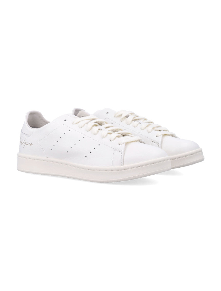 White Perforated Leather Sneakers 3