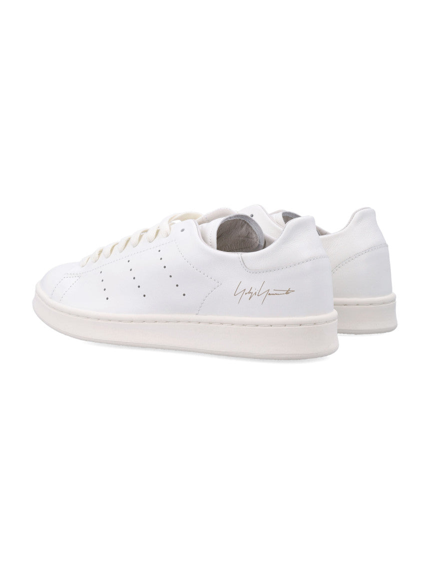 White Perforated Leather Sneakers 4