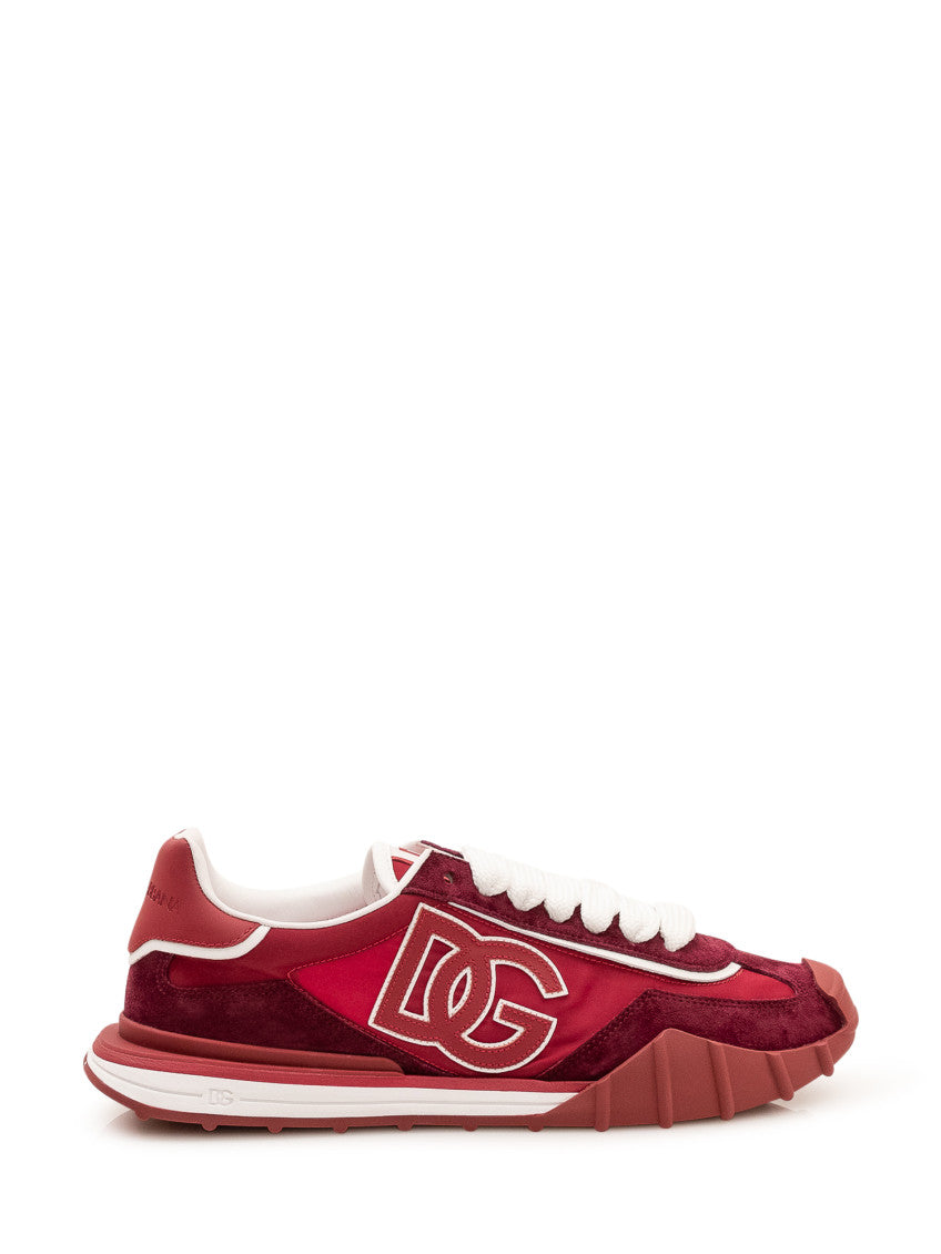 Burgundy Logo Sneakers 1