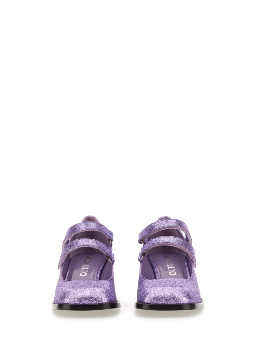 Purple Embellished Pumps 4