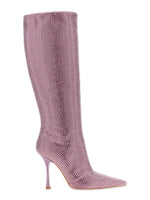 Purple Rhinestone High Boots 1