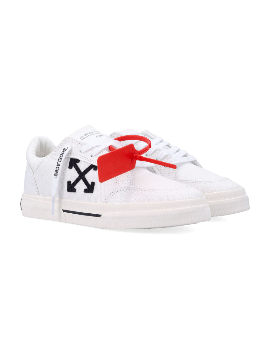 White Logo Vulcanized Sneakers 3