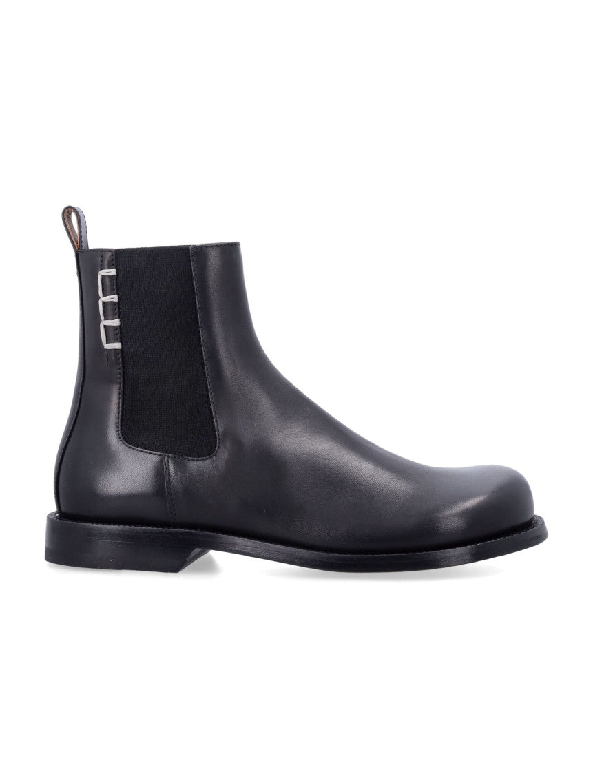 Black Slip-on Chain Boots 1