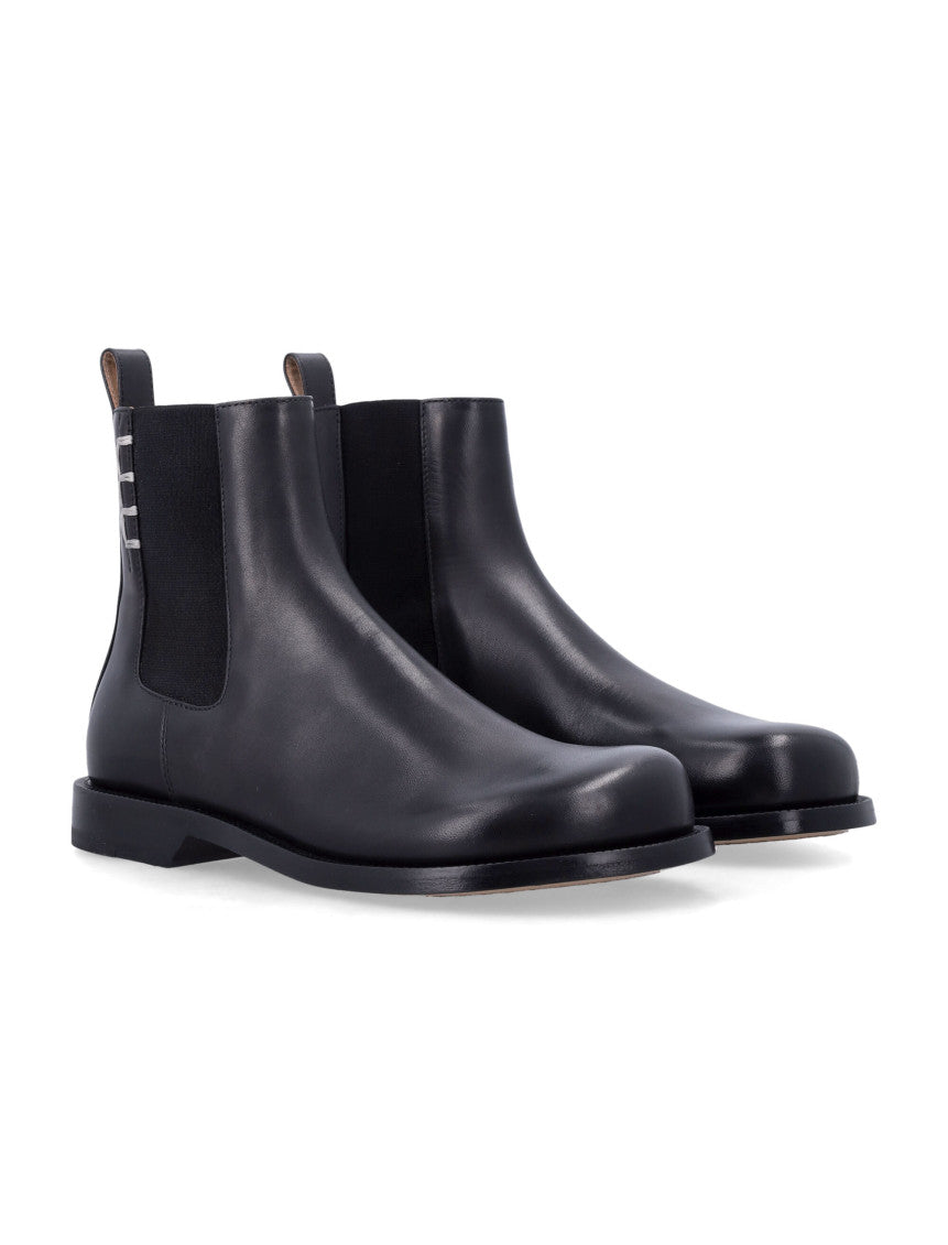 Black Slip-on Chain Boots 2