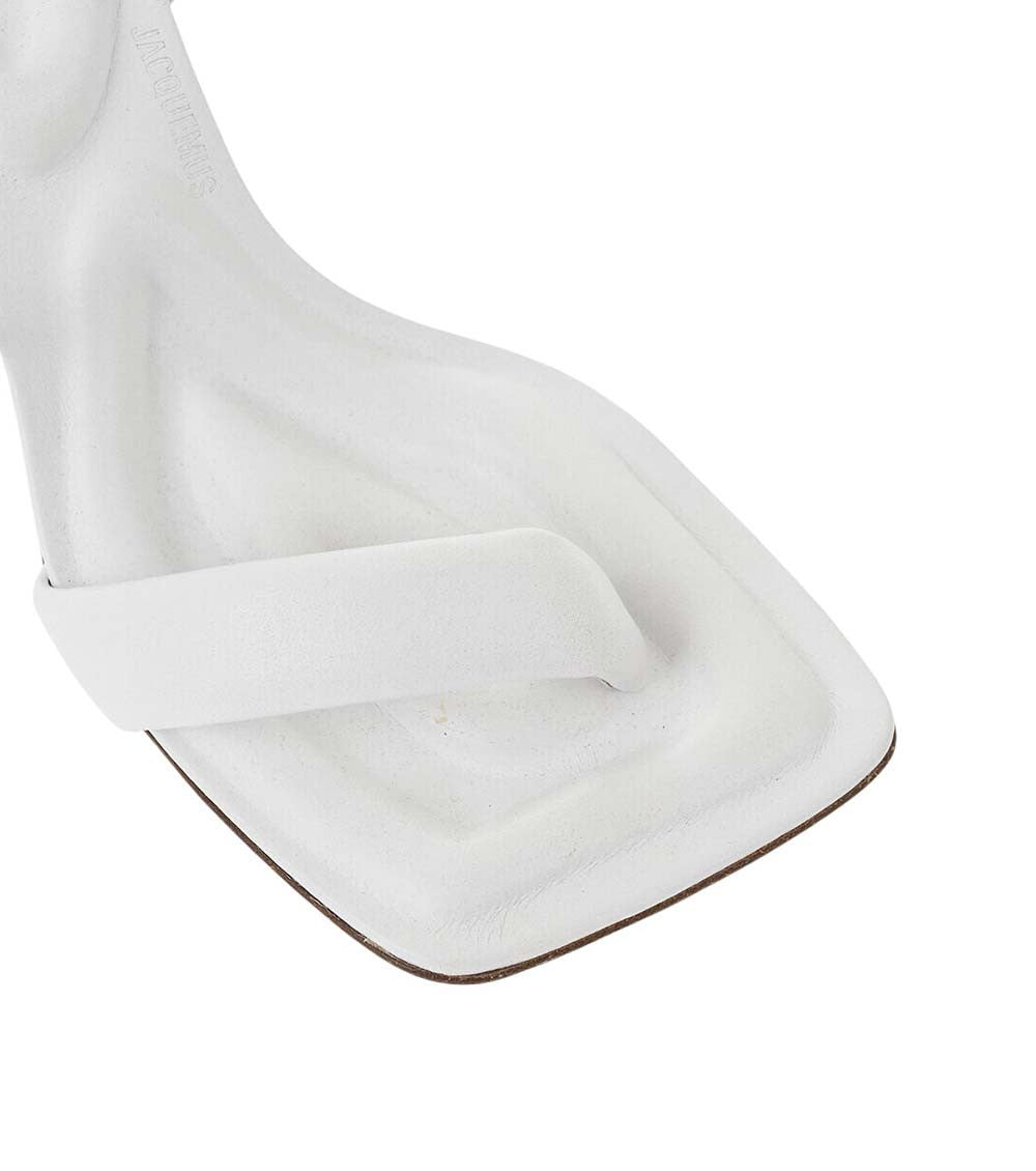 White Leather Heels 4