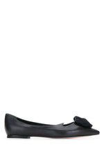 Black Leather Ballet Flats 1