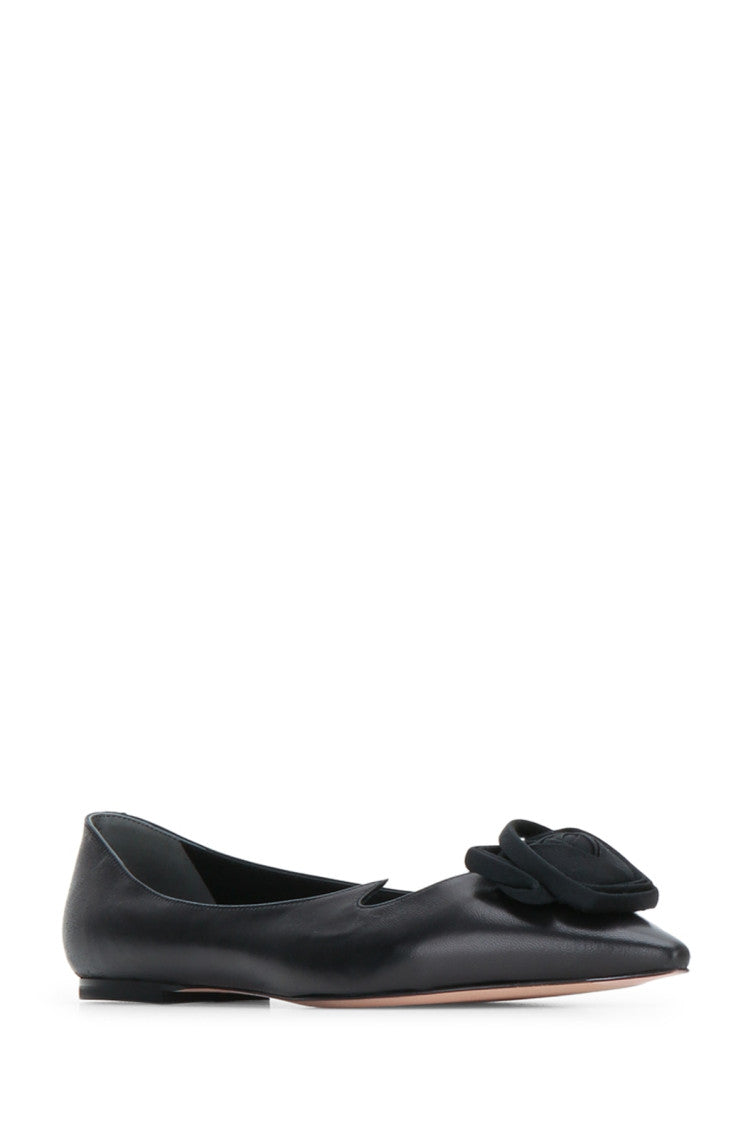 Black Leather Ballet Flats 2