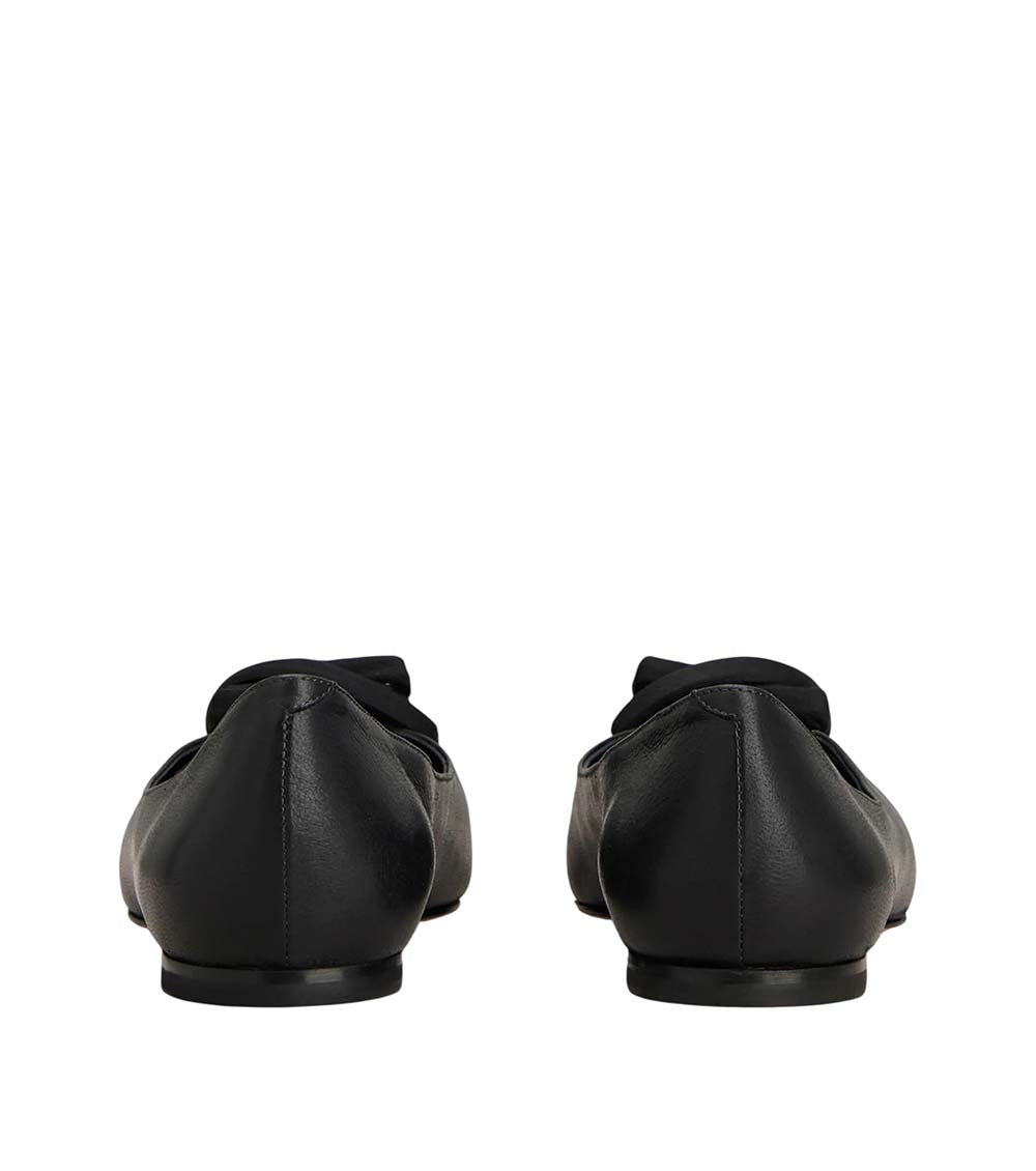 Black Leather Ballet Flats 4