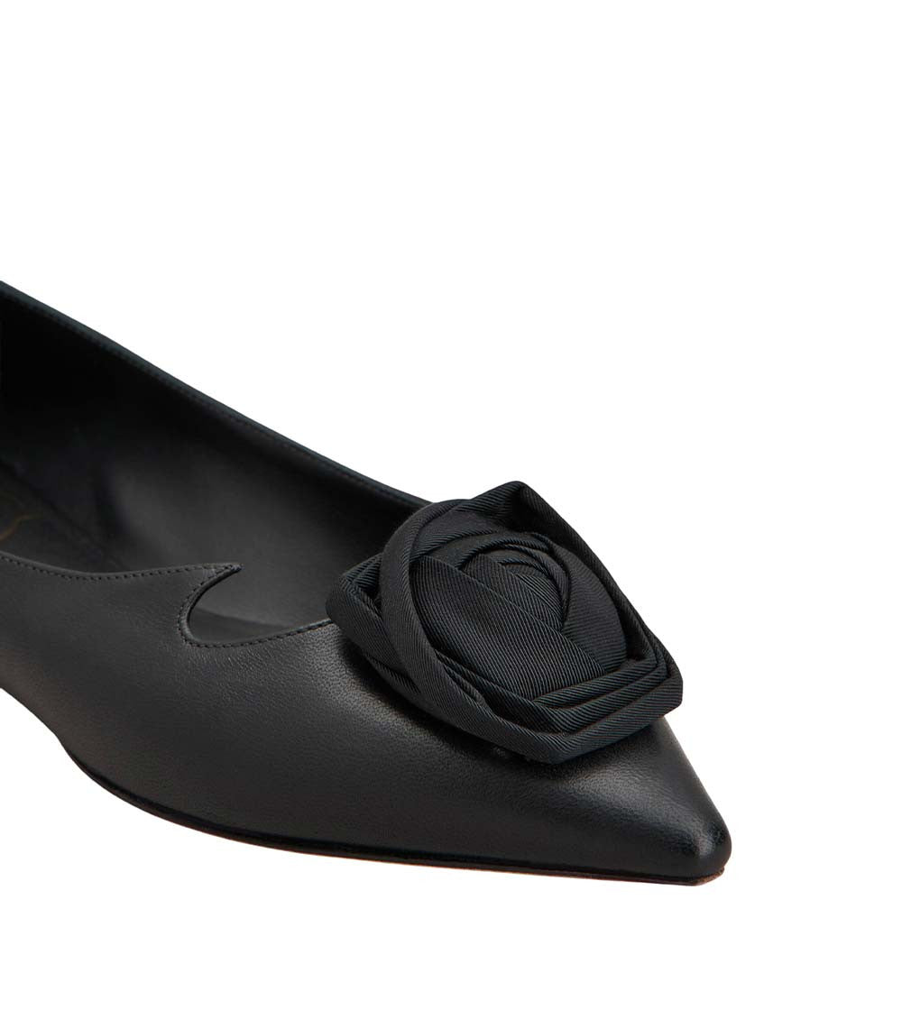 Black Leather Ballet Flats 5