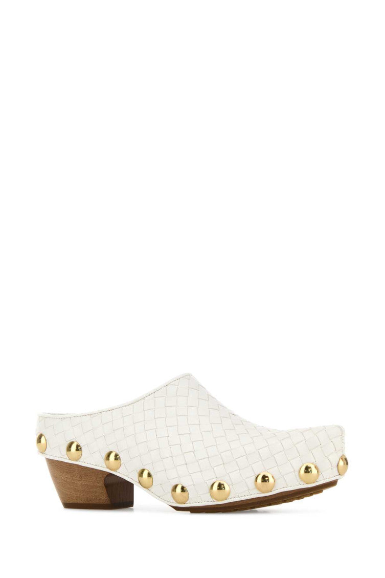 White Woven Mules 2