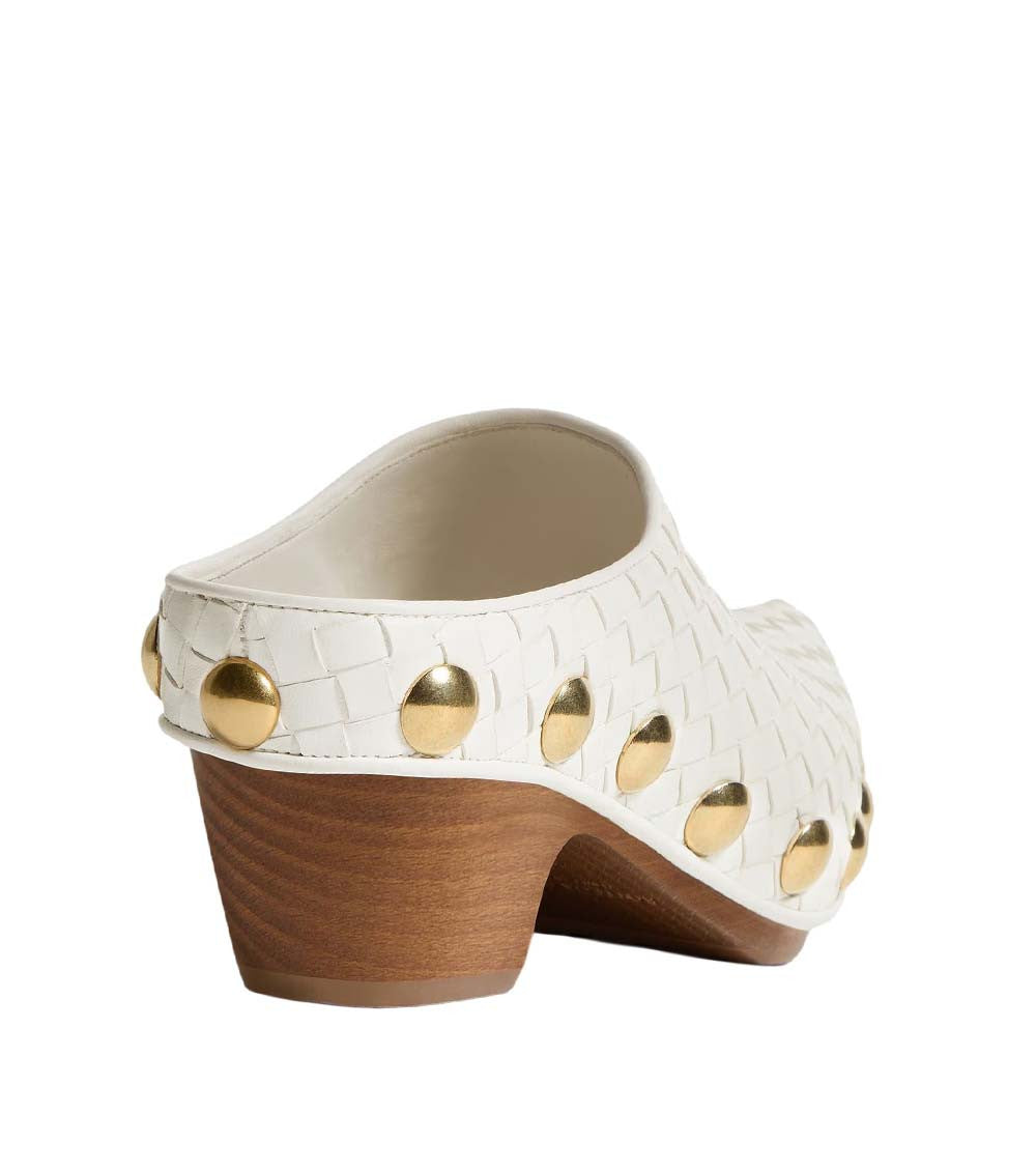 White Woven Mules 4