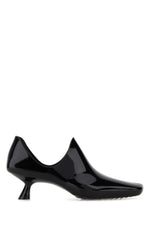 Black Leather Mules 1