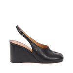 Black Slingback Wedges 1