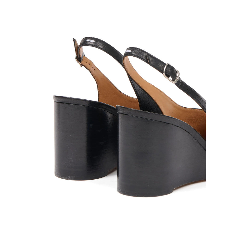 Black Slingback Wedges 3