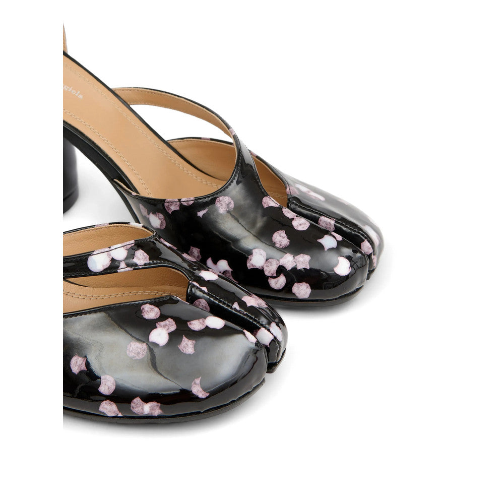 Black Printed Tabi Heels 3