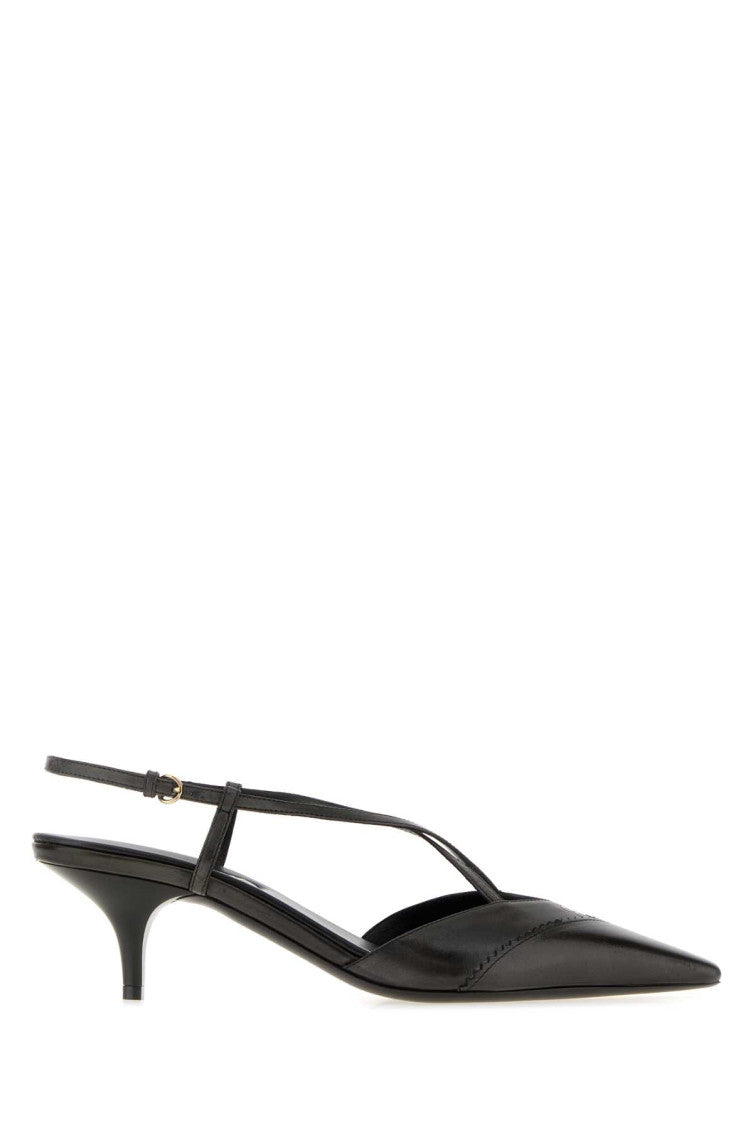 Black Leather Pumps 1