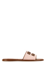 Pink Textured Logo Flats 1