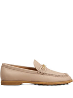 Beige Leather Loafers 1
