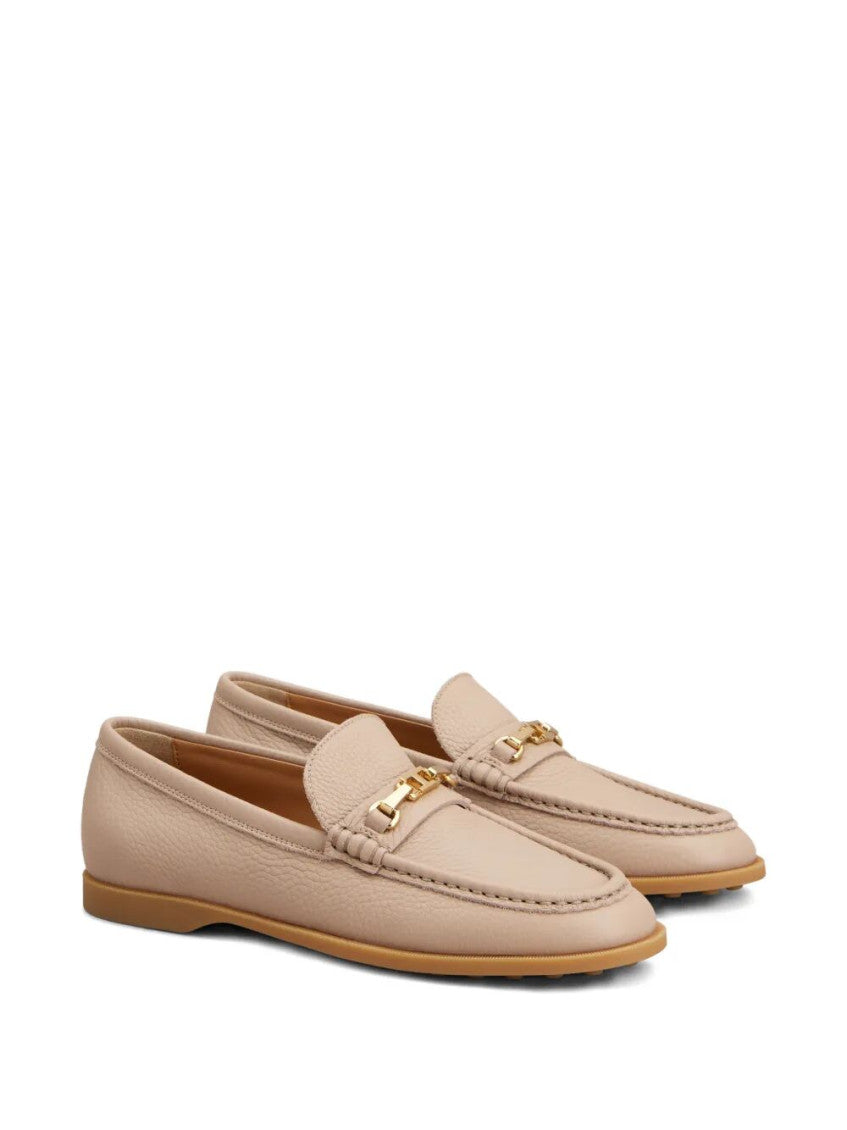 Beige Leather Loafers 3