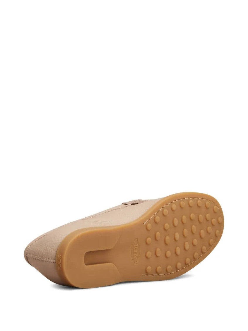 Beige Leather Loafers 4
