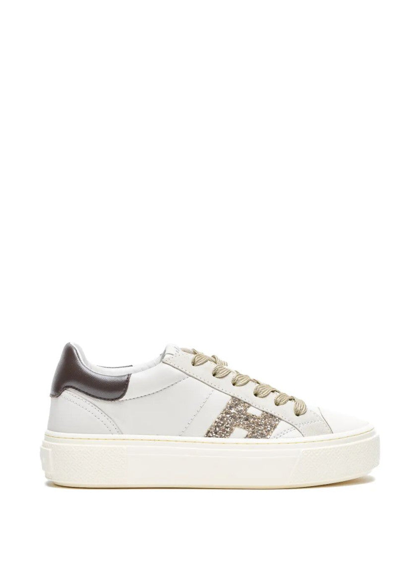 White Lace Up Sneakers 1