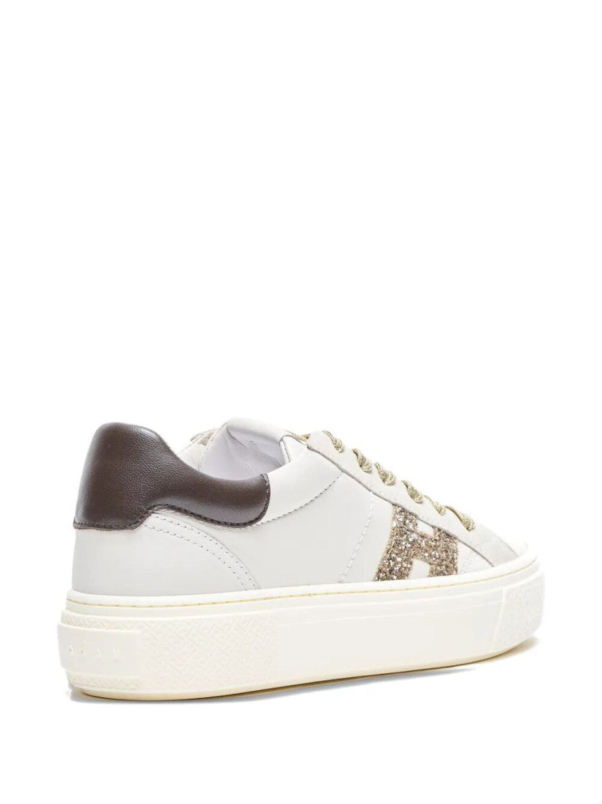 White Lace Up Sneakers 3