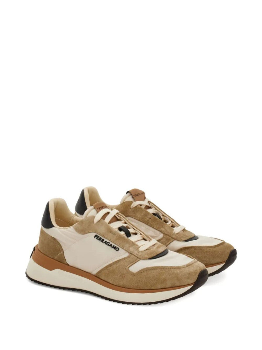 Cream Beige Logo Sneakers 2