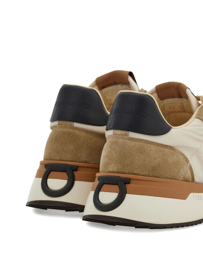 Cream Beige Logo Sneakers 3