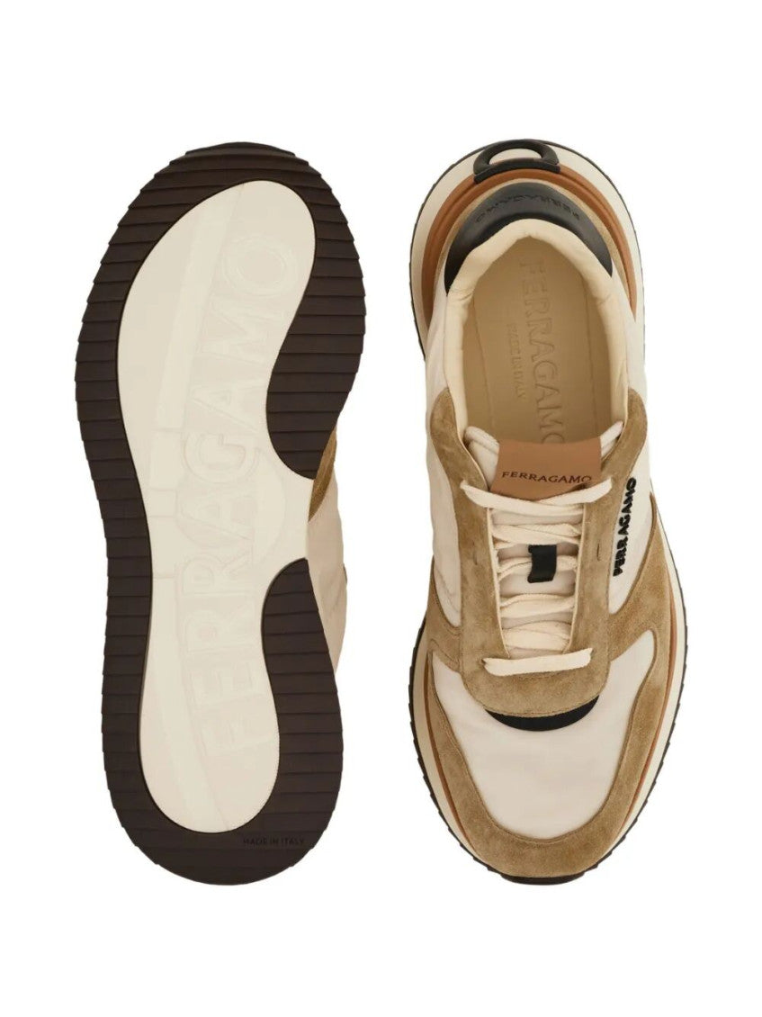 Cream Beige Logo Sneakers 4