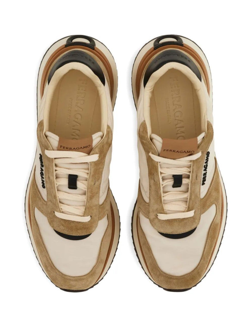 Cream Beige Logo Sneakers 5