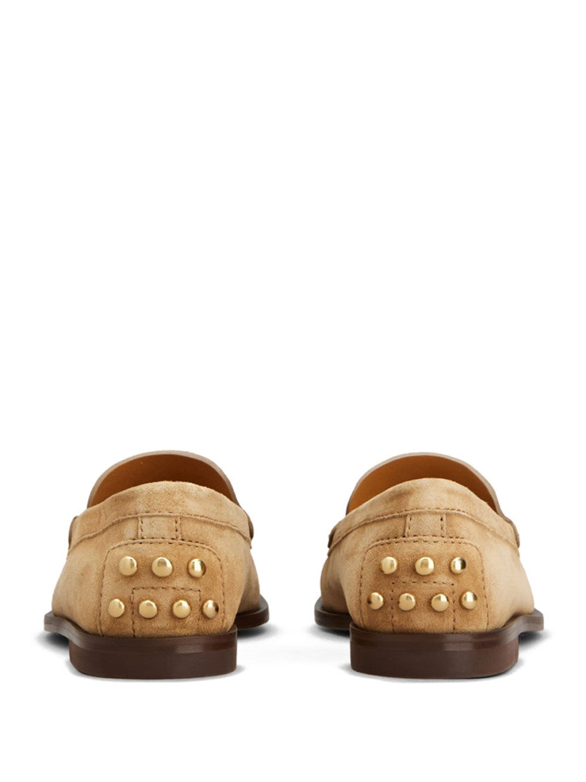 Beige Suede Loafers 4
