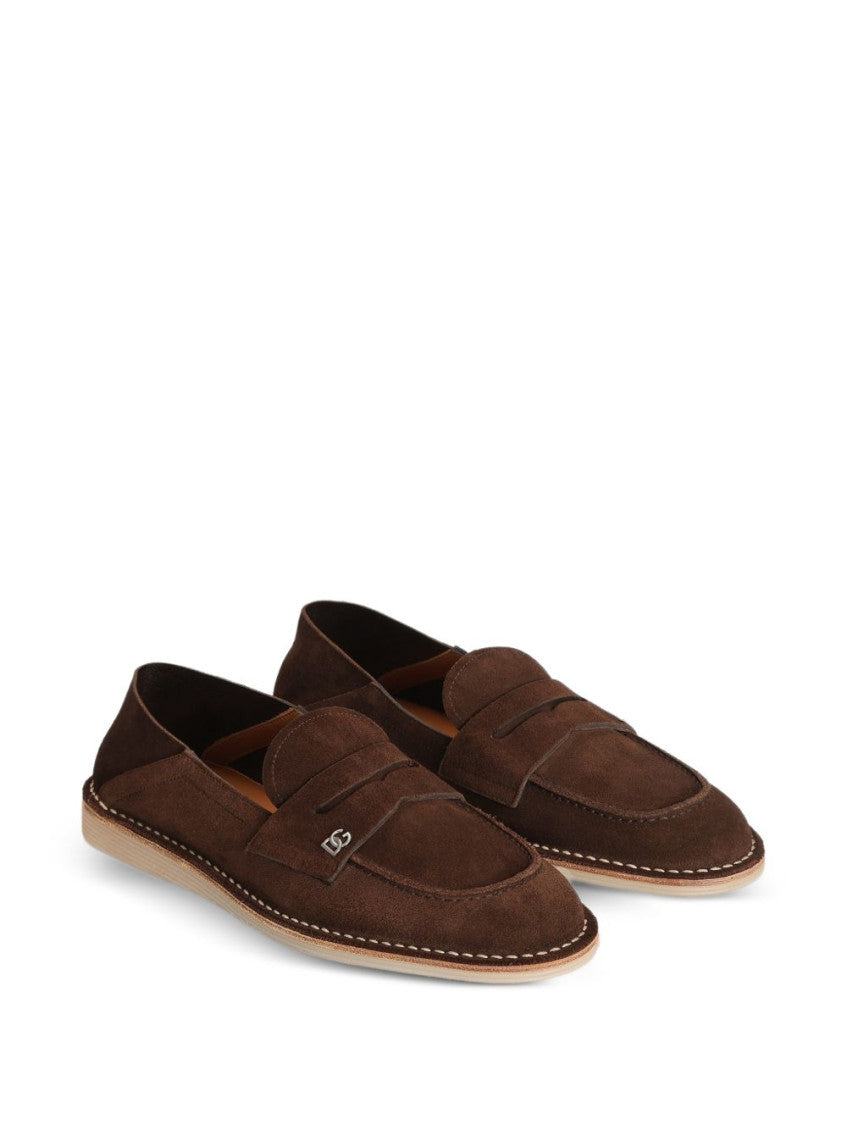 Brown Logo Loafers 2