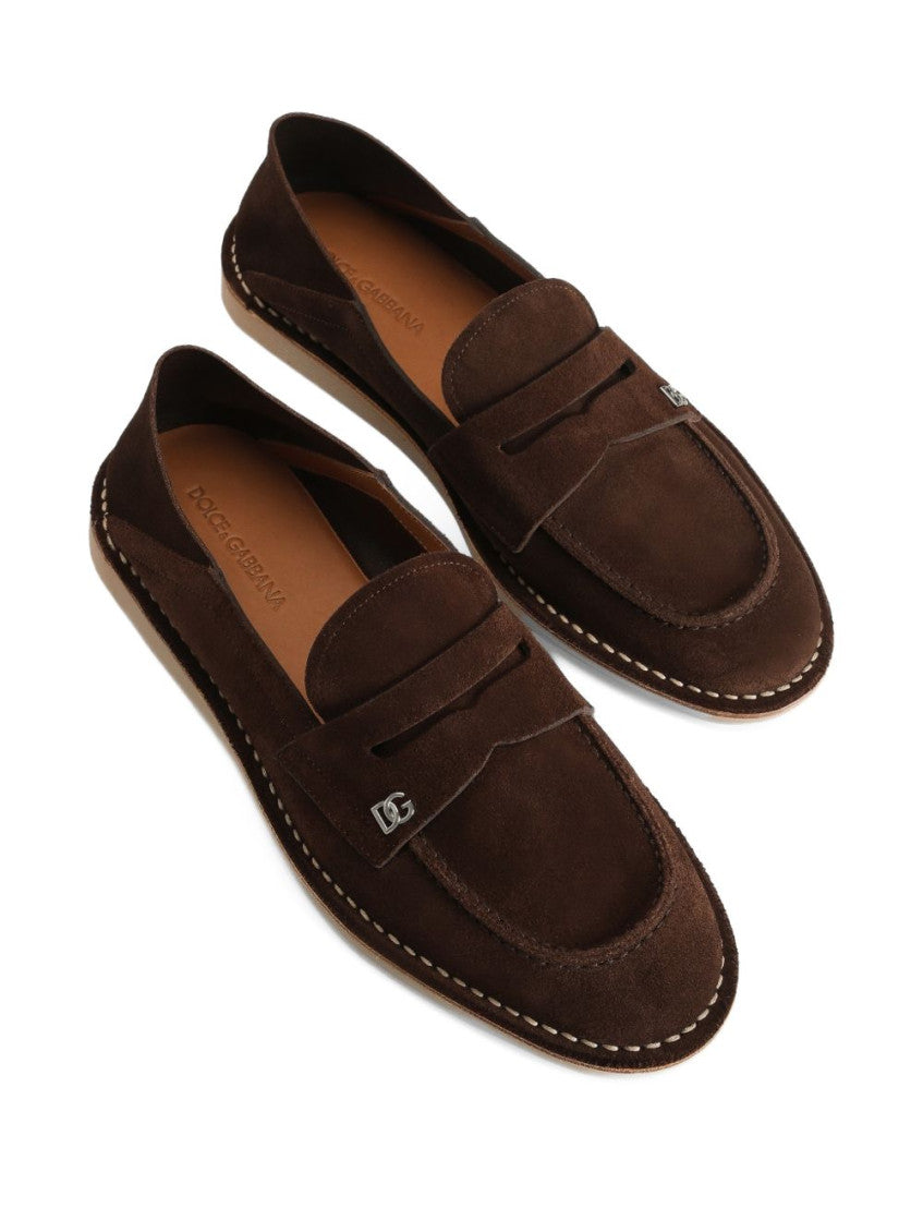 Brown Logo Loafers 3