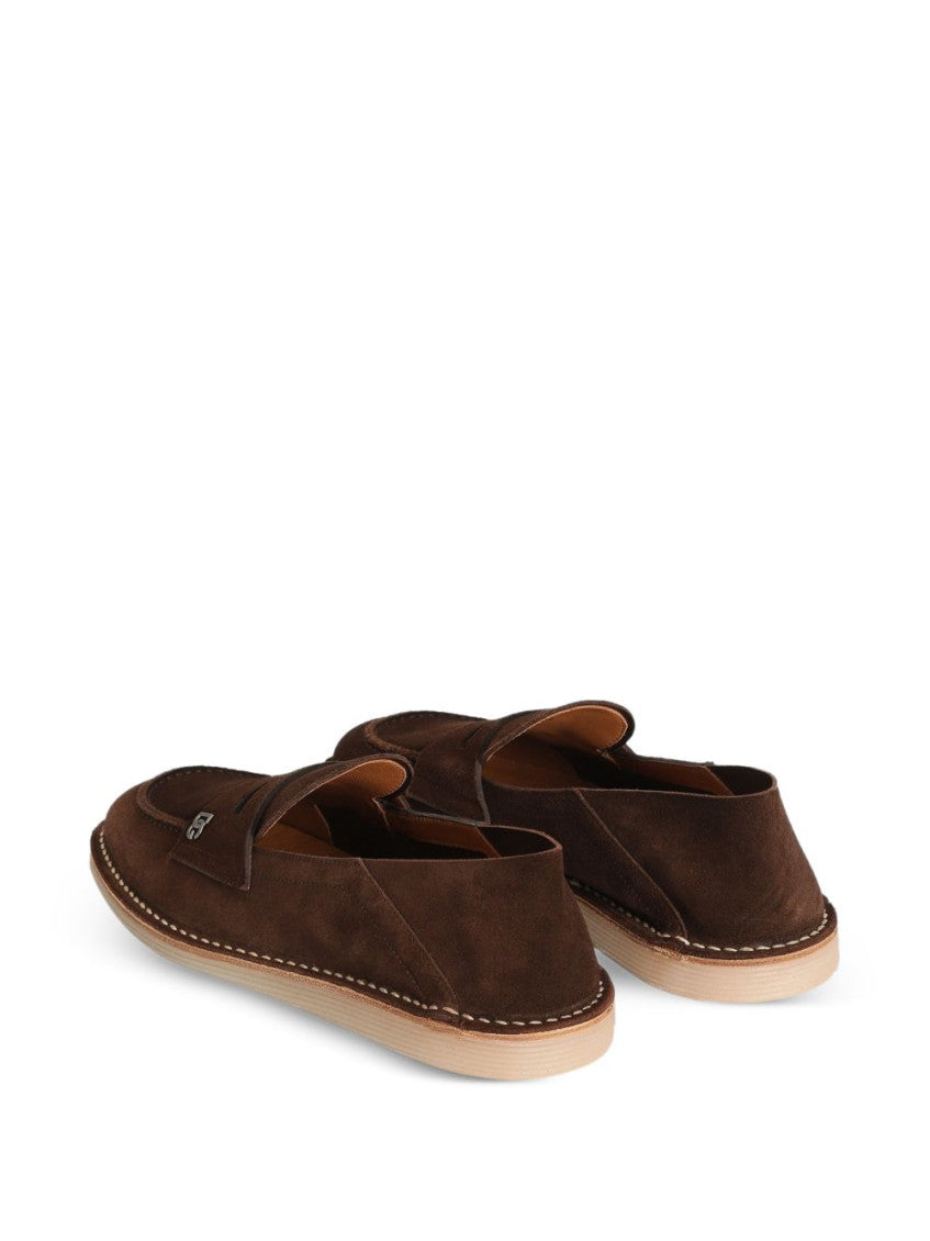 Brown Logo Loafers 4