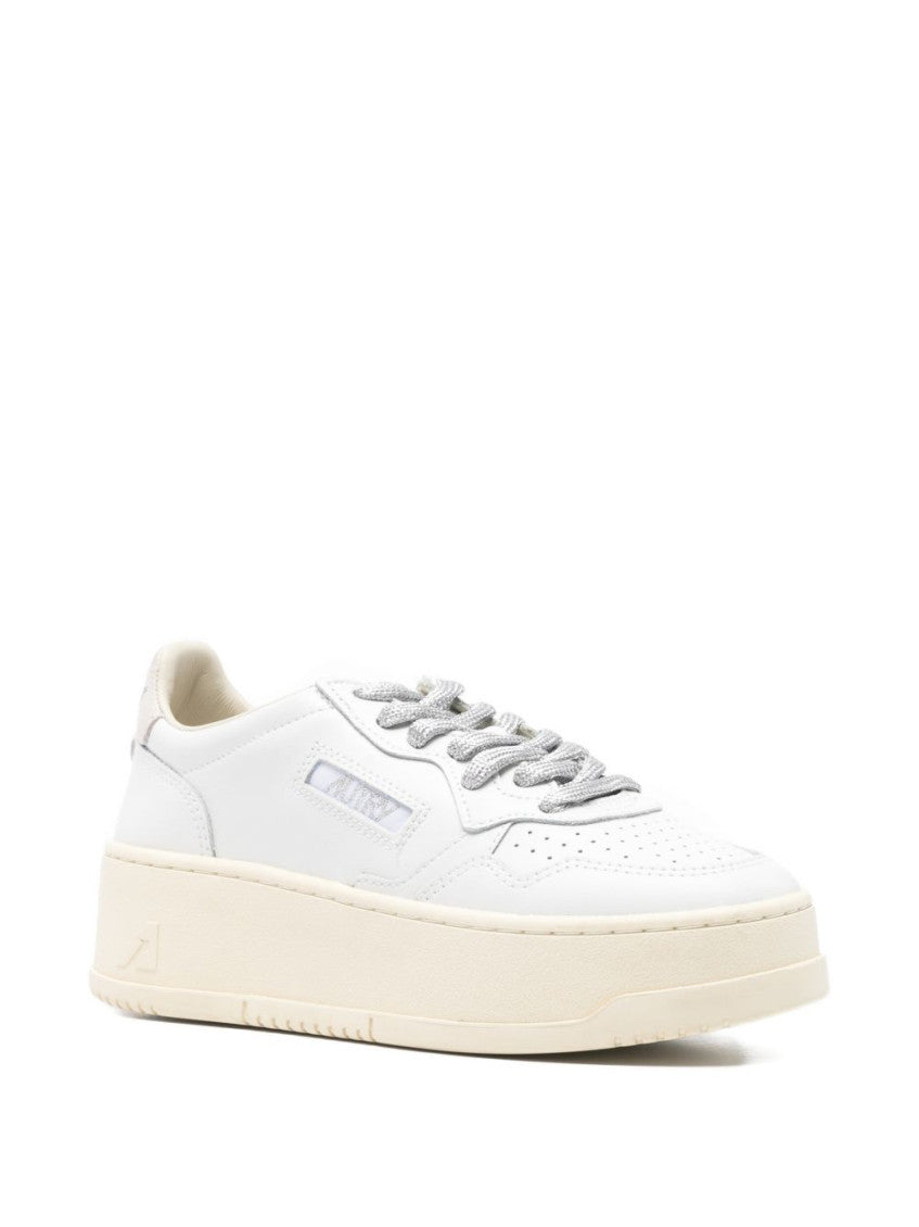 White Lace Up Sneakers 2