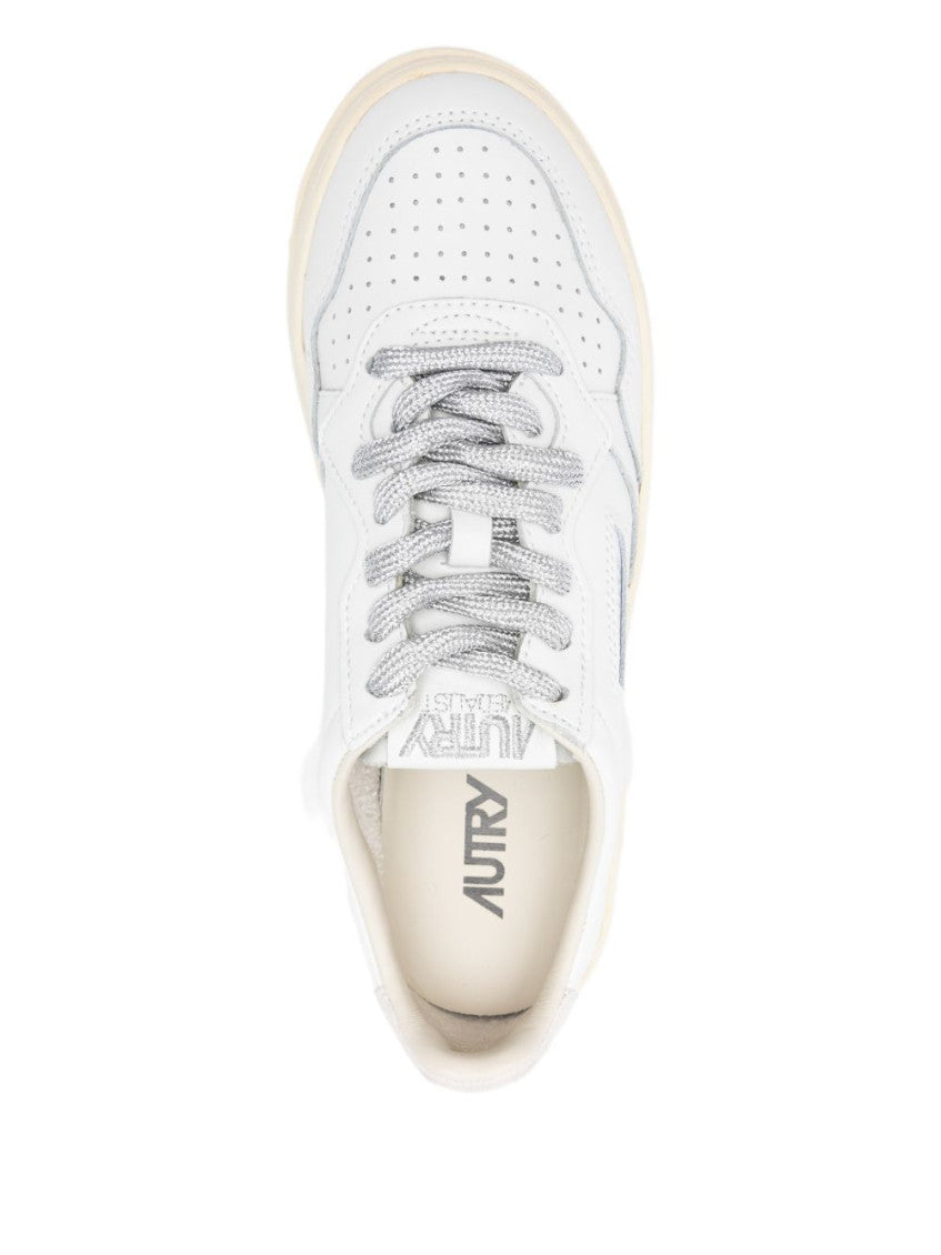 White Lace Up Sneakers 3