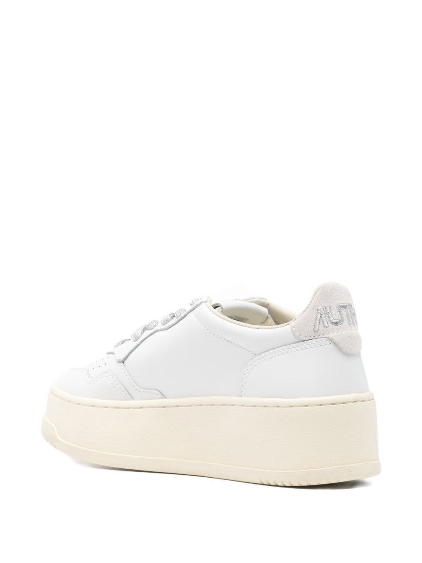 White Lace Up Sneakers 4